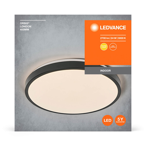 LEDVANCE LED Deckenleuchte ORBIS LONDON 40cm 24W 830 BK Warmweiss 4058075832732