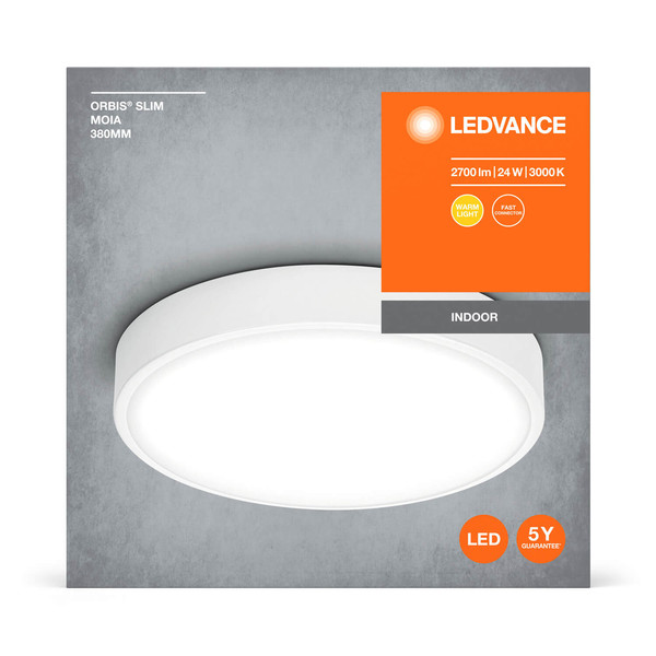 LEDVANCE LED Deckenleuchte CEILING MOIA 38cm 24W 830 WT Warmweiss 4058075832817