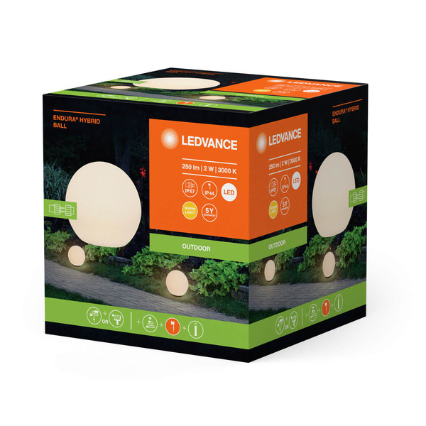 LEDVANCE LED Außenleuchte Endura Hybrid Ground Ball 2W White Warmweiss 4058075834705