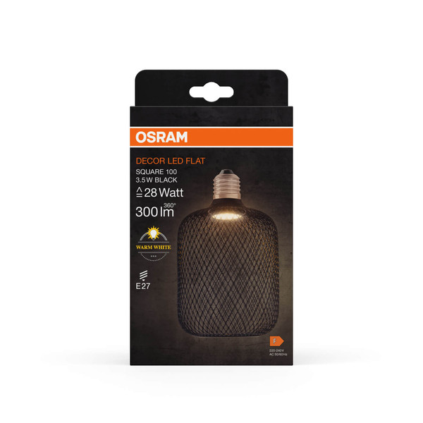 OSRAM LED Designleuchte DECOR FLAT LAMP IN METAL HOUSING 3.5W 827 Frosted E27 Non-DIM Warmweiss 4058075840140