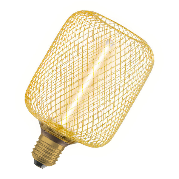 OSRAM LED Designleuchte DECOR STRAW Filament LAMP IN METAL HOUSING 3.5W 818 E27 Dimmbar Warmweiss 4058075840188