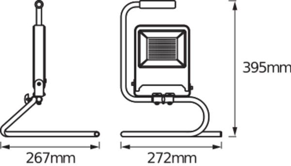 LEDVANCE WORKLIGHT S-STAND CH-Stecker 50 W 4000K 4500lm 4000K neutralweiss IP65 4099854000621