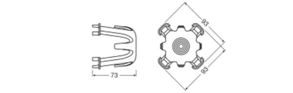 LEDVANCE SPOT HOLDER Abstandshalter DN68 H65 4099854013478