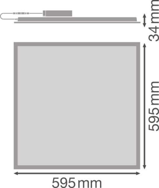 LEDVANCE PANEL COMPACT 600 UGR<19 DALI 33W 830 DALI 3630lm 3000K warmweiss IP40/IP20 dimmbar 4099854017100