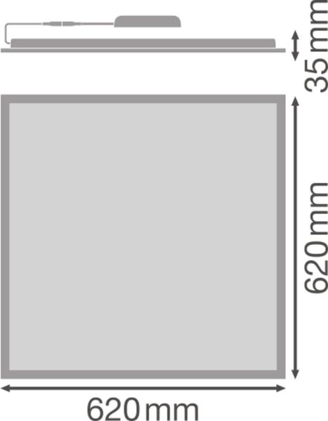 LEDVANCE PANEL COMPACT 625 33W 840 3630lm 4000K neutralweiss IP40/IP20 4099854017407