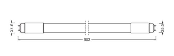 LEDVANCE LED Röhre T8 HF EVG 60cm 7.5W 865 G13 1100lm 6500K tageslichtweiss wie 18W 4099854026096