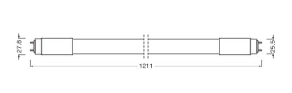 LEDVANCE LED Röhre T8 HF EVG ULTRA OUTPUT 120cm 15W 840 G13 2400lm 4000K neutralweiss wie 36W 4099854026133