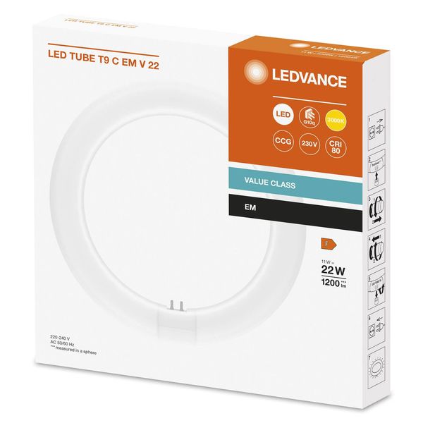 LEDVANCE LED Ringröhre T9 EM KVG 11W 830 G10Q G10q 1200lm 3000K warmweiss wie 22W 4099854042447