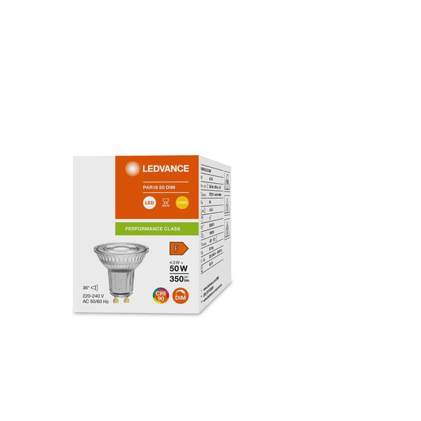 LEDVANCE LED PAR16 4.5W 927 GU10 Spot, Strahler 350lm 2700K warmweiss wie 50W dimmbar 4099854044984