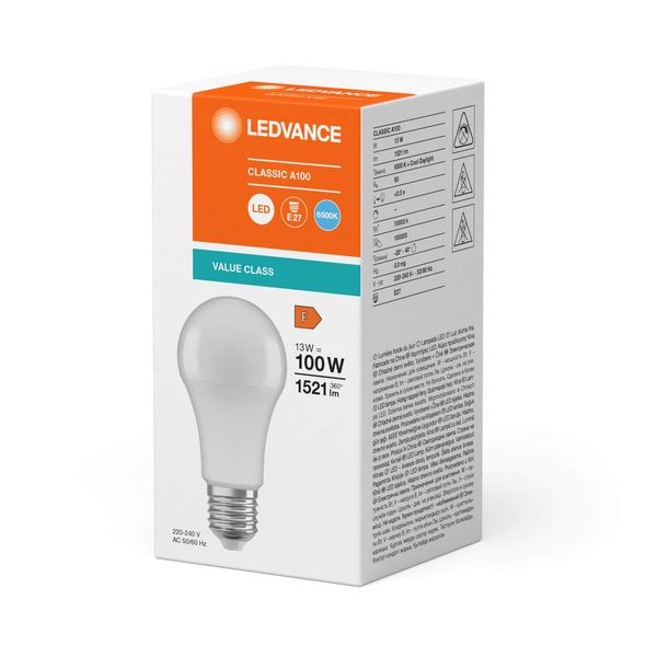 LEDVANCE LED CLASSIC A 13W 865 gefrostet E27 Lampe 1521lm 6500K tageslichtweiss wie 100W 4099854049026