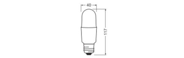 LEDVANCE LED CLASSIC STICK 11W 927 gefrostet E27 Lampe 1000lm 2700K warmweiss wie 70W dimmbar 4099854055713