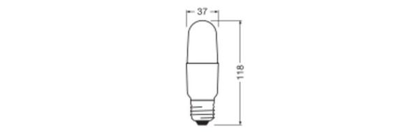 LEDVANCE LED CLASSIC STICK 8W 827 gefrostet E27 Lampe 806lm 2700K warmweiss wie 60W 4099854057113