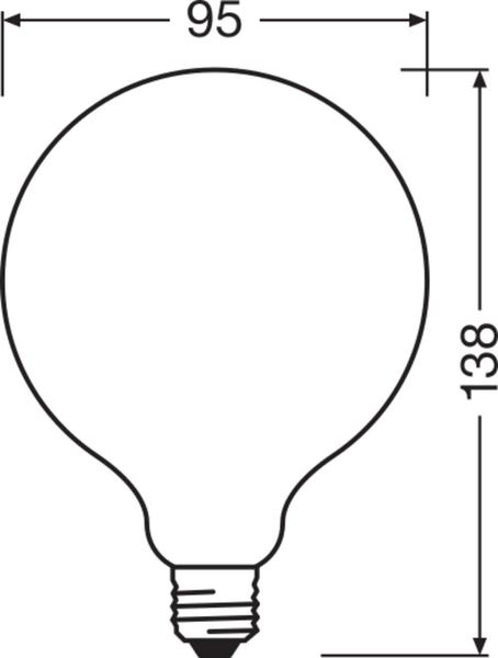 LEDVANCE LED CLASSIC GLOBE 11W 827 gefrostet E27 Lampe 1521lm 2700K warmweiss wie 100W dimmbar 4099854060793