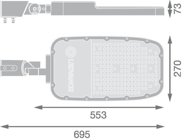 LEDVANCE STREETLIGHT AREA EXTRA LARGE Straßenleuchte RV35ST 150W 765 20250lm 6500K tageslichtweiss IP66 4099854080036