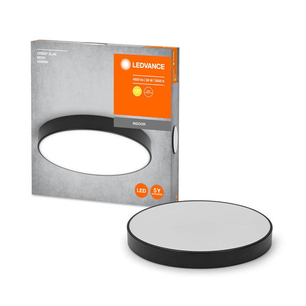 LEDVANCE LED Deckenleuchte CEILING MOIA 48cm 36W Black Warmweiss 4099854092480