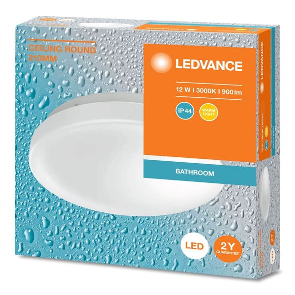 LEDVANCE CEILING ROUND Deckenleuchte rund 210 12W 830 IP44 4099854105777