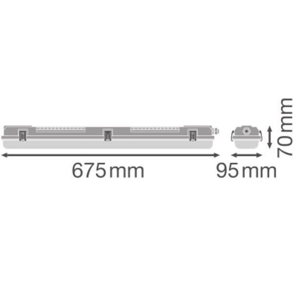 LEDVANCE DAMP PROOF Feuchtraumleuchtengehäuse GEN 3 60cm für 2 Röhren IP65 G13 4099854118074