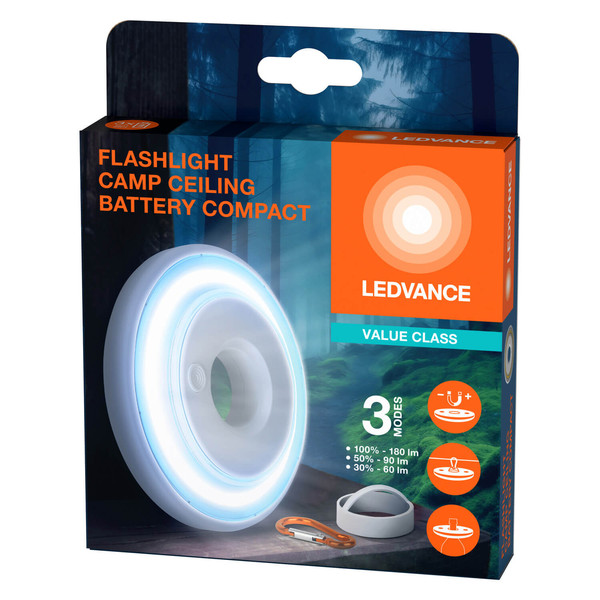 LEDVANCE LED Taschenlampe FLASHLIGHT CAMP CEILING COB CAMP CEILING COMPACT Neutralweiss 4099854175688