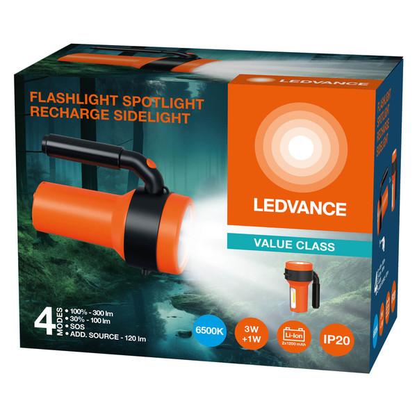 LEDVANCE LED Taschenlampe FLASHLIGHT SPOTLIGHT SIDELIGHT SPOTLIGHT SIDELIGHT Neutralweiss 4099854175787