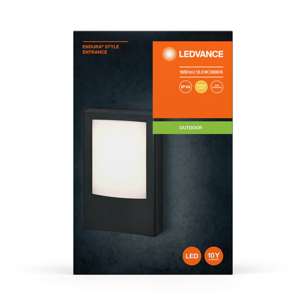 LEDVANCE LED Außenleuchte Endura Style Entrance Dark Gray Warmweiss 4099854185328