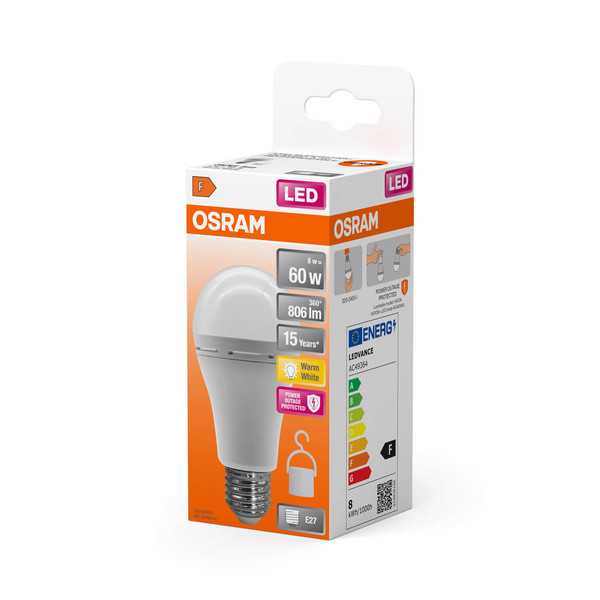 OSRAM LED Lampe RECHARGEABLE LAMPS 8W 827 Frosted E27 Warmweiss 4099854190087