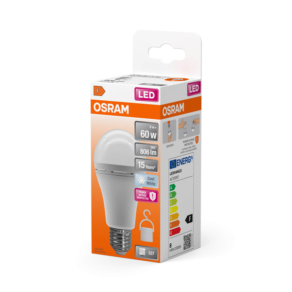 OSRAM LED Lampe RECHARGEABLE LAMPS 8W 840 Frosted E27 Neutralweiss 4099854190131