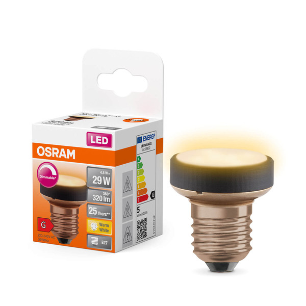 OSRAM LED Designleuchte FLAT LAMP 4.5W 827 Frosted E27 Dimmbar Warmweiss 4099854356926