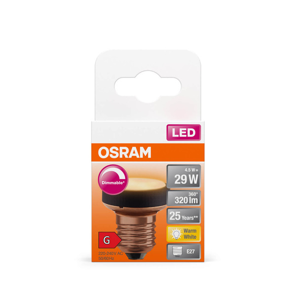 OSRAM LED Designleuchte FLAT LAMP 4.5W 827 Frosted E27 Dimmbar Warmweiss 4099854356926