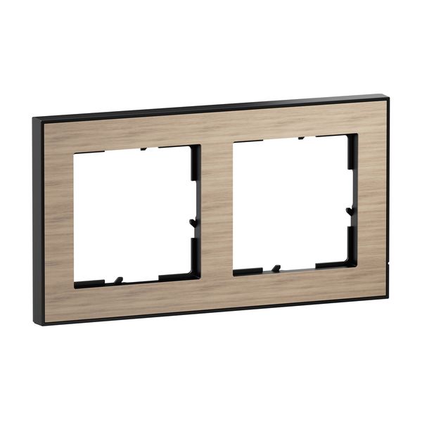 Legrand Seano+ 2-fach Rahmen mit Echtmaterialoberfläche, nachhaltige Produktion und Verpackung, Holz Eiche-Natur, 765292