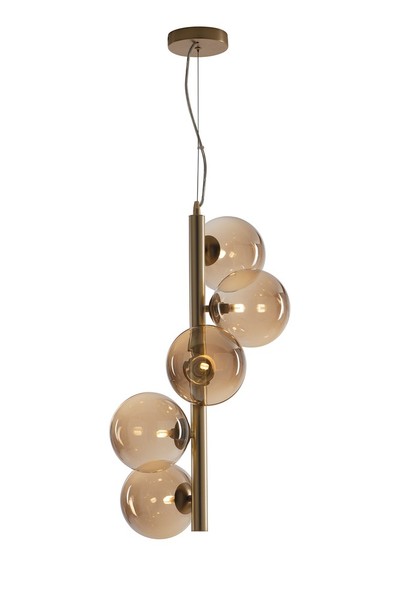 LUCE Design 9120-S5 GO Honey Pendelleuchte 5fach G9 Champagne Messing