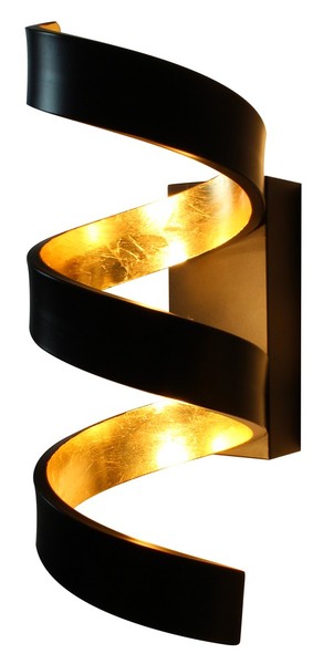 LUCE Design Helix LED Wandleuchte 3fach 3000 K 9W Schwarz, Gold