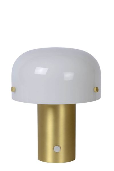 Lucide TIMON Tischlampe E14 3-Stufen-Dimmer Mattes Gold, Messing, Opal 05538/01/02