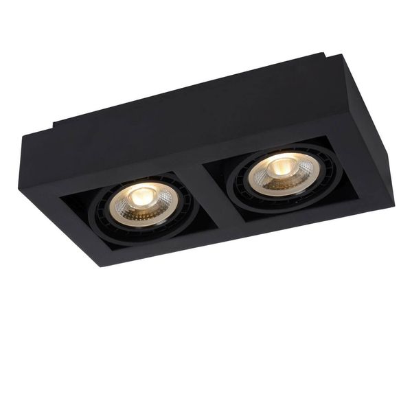 Lucide ZEFIX LED Deckenleuchte 2x GU10 Dim-to-warm 2x 12W dimmbar drehbar Schwarz 95Ra 09120/24/30