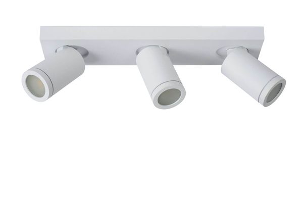 Lucide TAYLOR LED Deckenleuchte 3x GU10 Dim-to-warm 3x 5W dimmbar 360° drehbar Weiß 95Ra IP44 09930/15/31