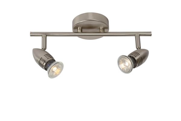 Lucide CARO-LED LED Deckenleuchte 2x GU10 2x 5W 360° drehbar Chrom Matt 13955/10/12