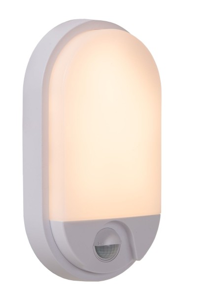 Lucide HUPS IR LED Wandleuchte 10W Weiß, Opal Sensor IP54 22864/10/31