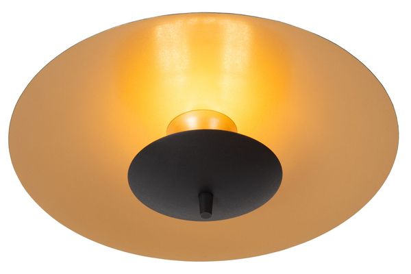 Lucide VULCAN LED Deckenleuchte 9W dimmbar Schwarz, Mattes Gold, Messing 90Ra 30161/09/30