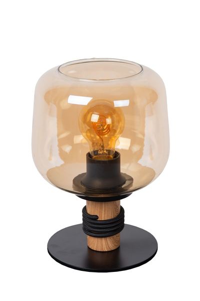 Lucide ILONA Tischlampe E27 Amber, Schwarz 45508/01/62