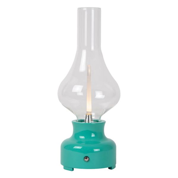 Lucide JASON LED Tischlampe 3-Stufen-Dimmer 2W dimmbar Türkis, Transparent 74516/02/37