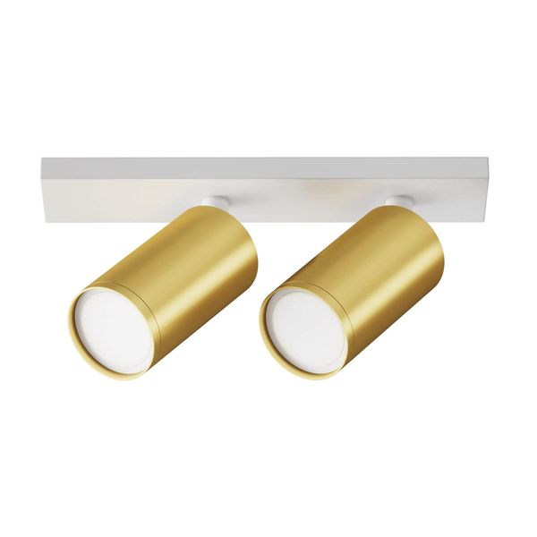 Maytoni Focus S Deckenleuchte, Deckenlampe 2x GU10 6x44cm Weiss / matt Gold