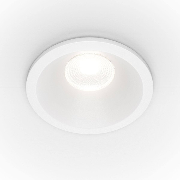 Maytoni Zoom LED Downlight, Einbauleuchte 6W dimmbar Weiss IP65 90Ra Ø6mm Warmweiss