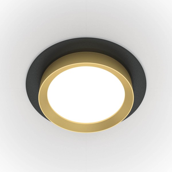 Maytoni Hoop Downlight, Einbauleuchte GX53 Gold / Schwarz Ø11mm