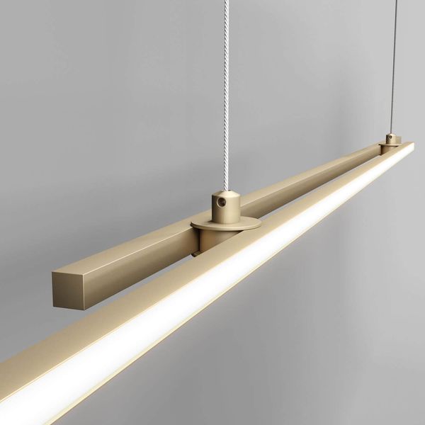 Maytoni Halo LED Pendelleuchte, Hängeleuchte 2x 48W dimmbar Messing Neutralweiss