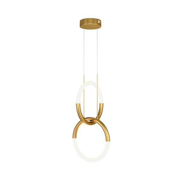 Maytoni Node LED Pendelleuchte, Hängeleuchte 2x 18W Gold-Farbe 90Ra Warmweiss