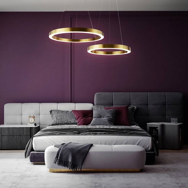 Maytoni Saturno LED Pendelleuchte, Hängeleuchte 45W Messing Neutralweiss