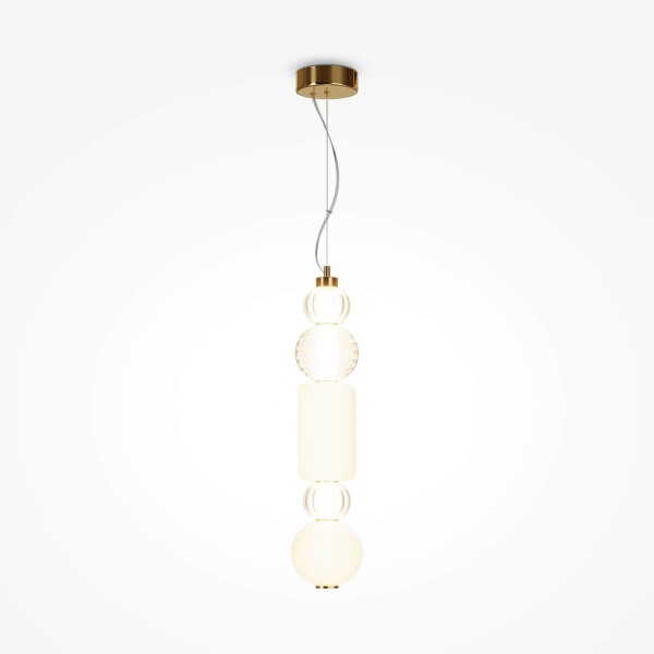 Maytoni Collar LED Pendelleuchte, Hängeleuchte 35W Gold-Farbe Warmweiss