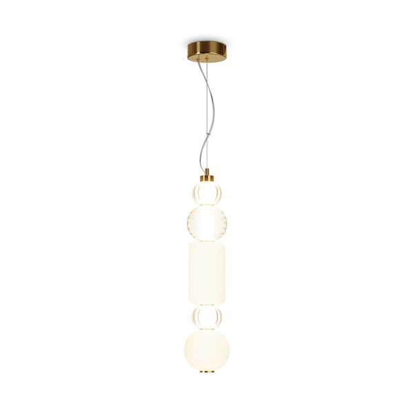 Maytoni Collar LED Pendelleuchte, Hängeleuchte 35W Gold-Farbe Warmweiss