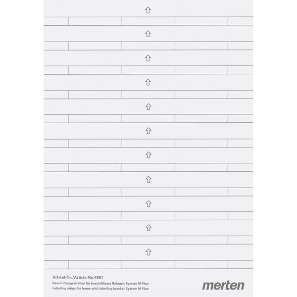 Merten 486100 Beschriftungsstreifen für beschriftbare M-PLAN-Rahmen, polarweiß/silber