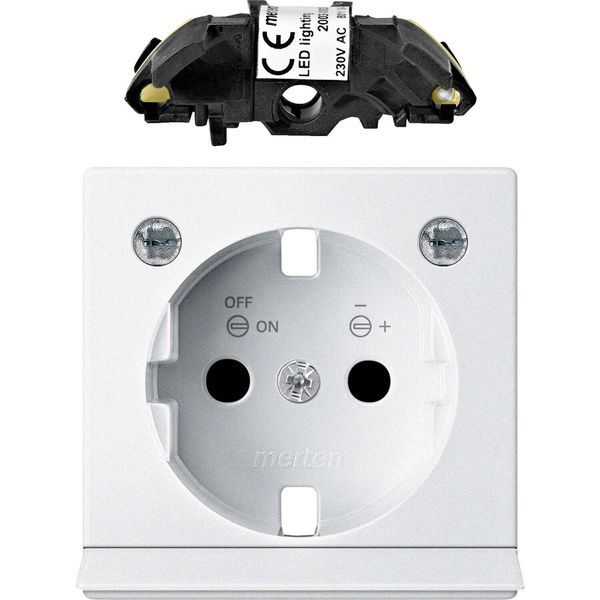 Merten MEG2334-0419 Erweiterungsset LED Beleuchtung für Schutzkontakt-Steckdosen, polarweiß, System M