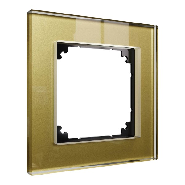 Merten MEG4010-2341 Echtglasrahmen 1fach gold M-Plan